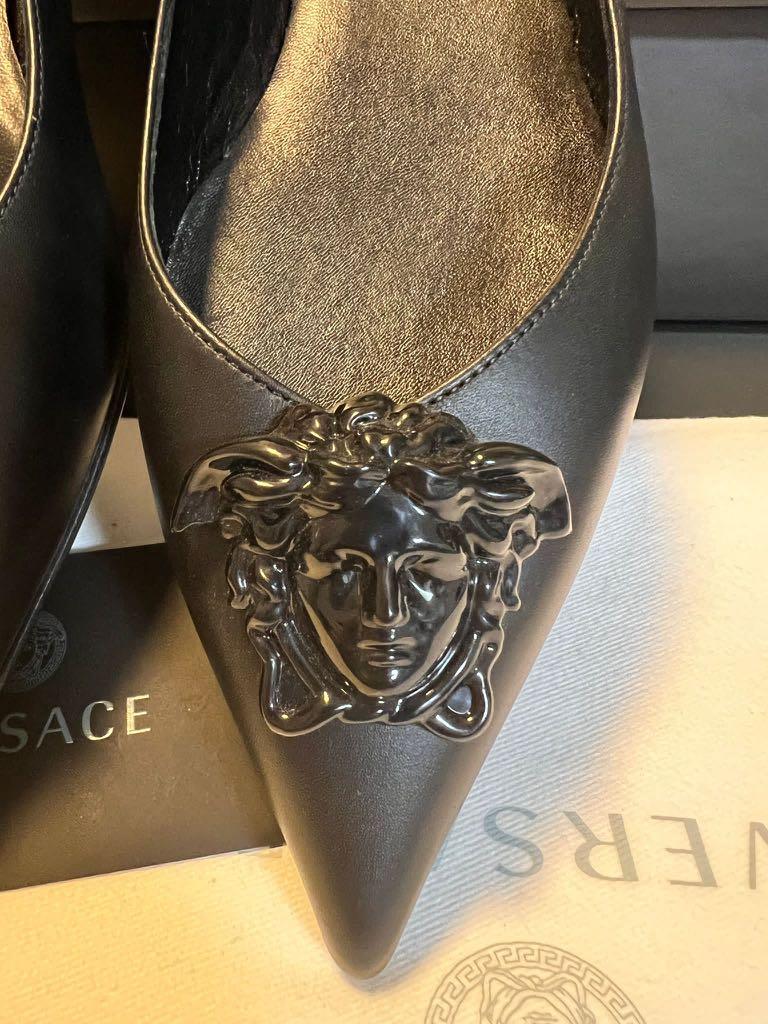 Versace medusa flats discount