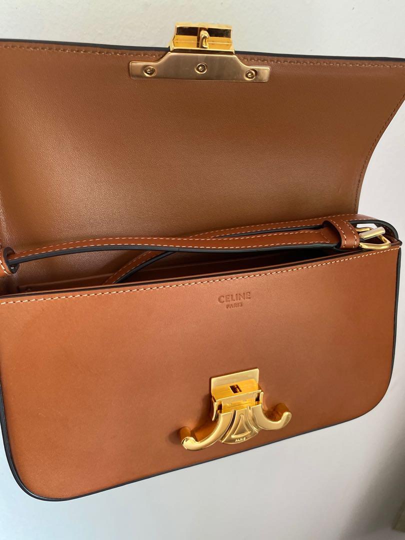 Celine Triomphe Shoulder Bag Natural calfskin full set & original
