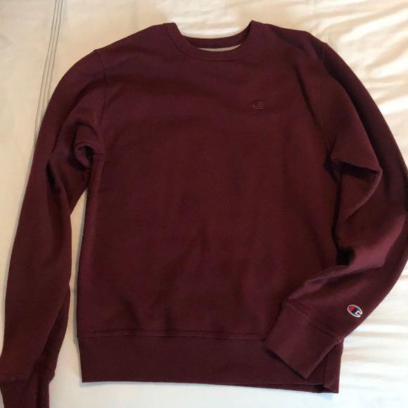 Burgundy Maroon Champion Sweater Pullover Men s Fashion Coats