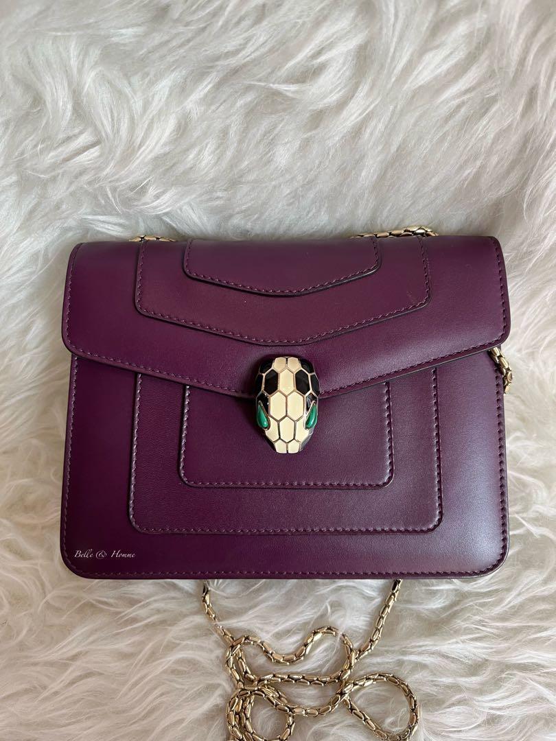 Bvlgari purple bag on sale