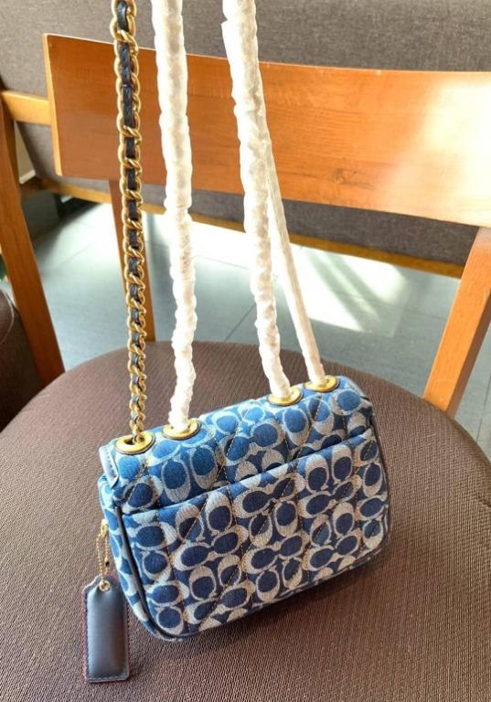 CA581 Coach Pillow Madison Shoulder Bag 18 In Signature Denim with