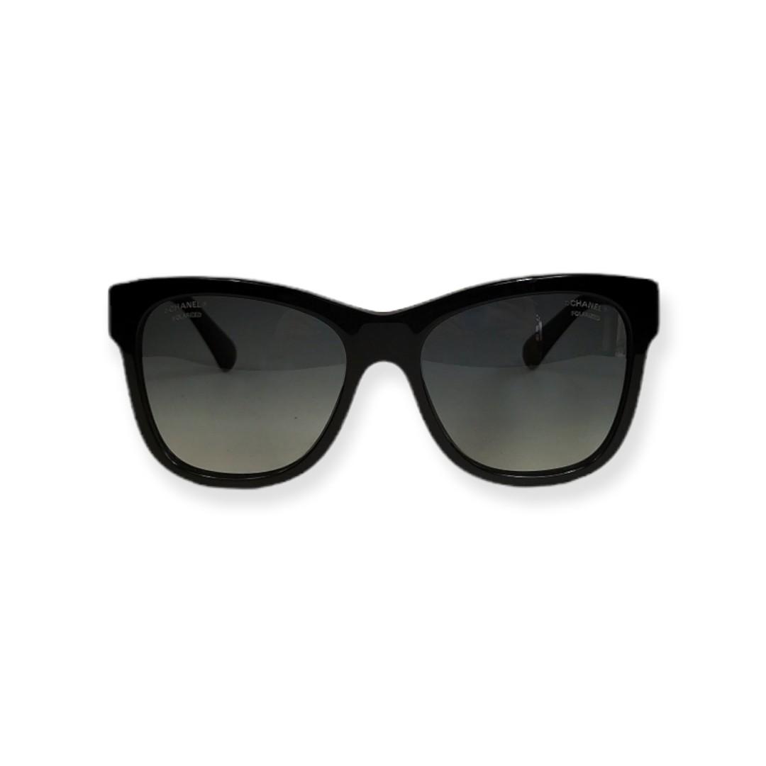 Chanel square sunglasses ch5380 black hot sale