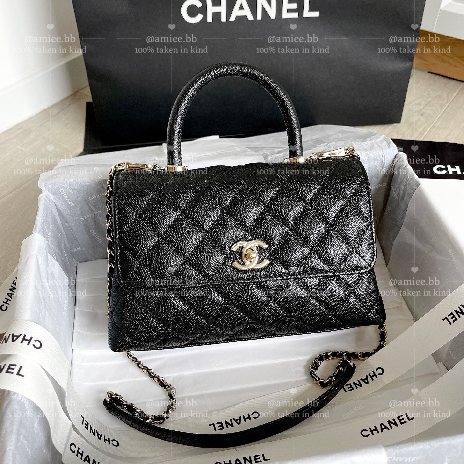 Chanel coco handle caviar discount