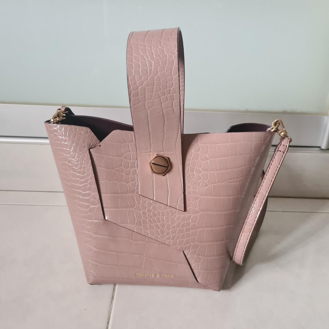 Charles and keith wristlet bucket bag online