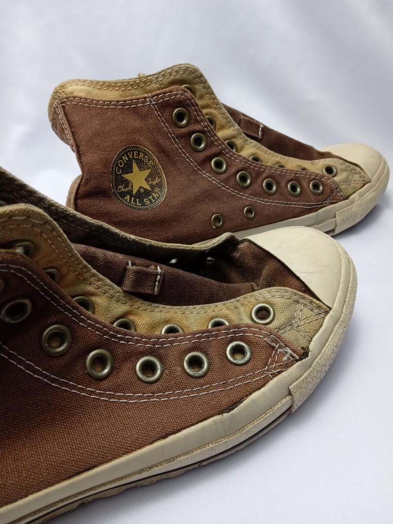 brown leather converse hi tops