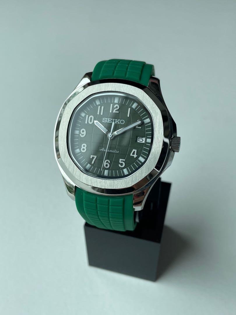 Custom Seiko Mod PP Aquanaut Green, Men's Fashion, Watches & Accessories,  Watches on Carousell