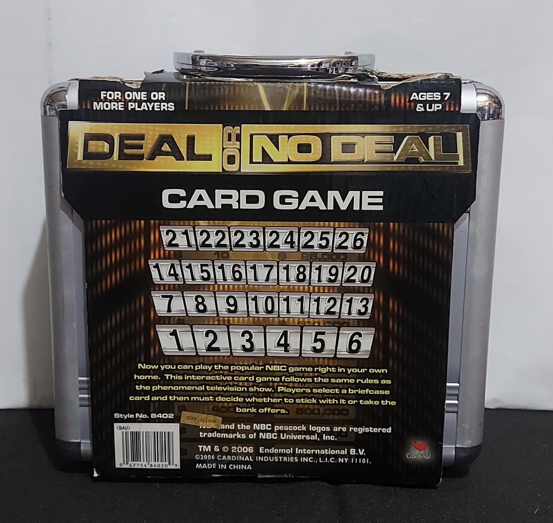 Deal Or No Deal Card Games, Hobbies & Toys, Toys & Games on Carousell