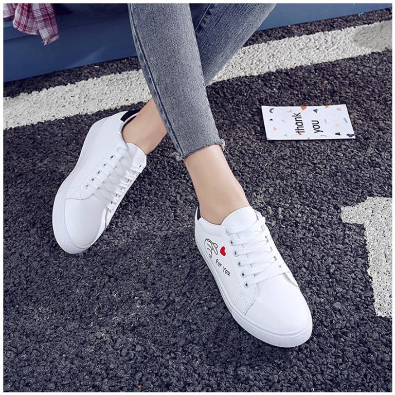 Kasut Couple Lv_Sneakers Women Shoes Kulit Leather Perempuan Casual Jalan  Sepatu Murah Viral 2021 Terkini Kasut Wanita