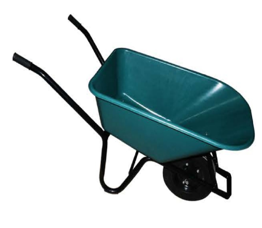 Heavy Duty Two Wheeled 70L Garden Wheelbarrow Pneumatic Tyre