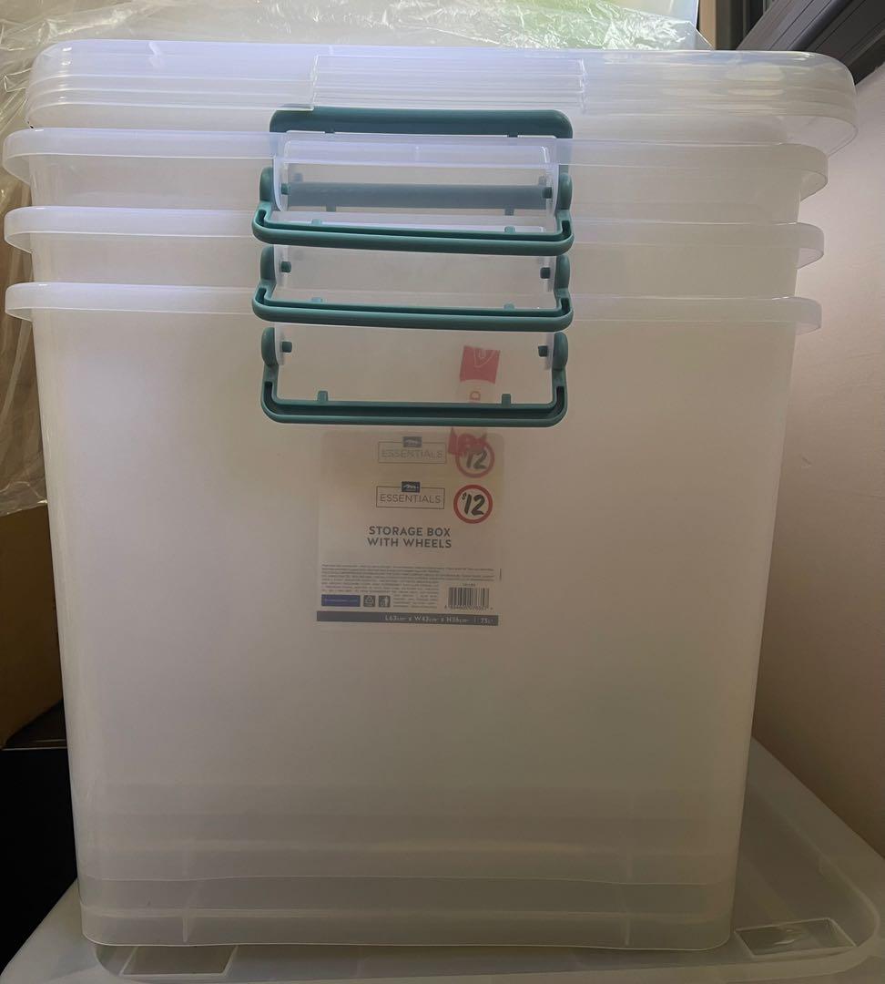 Giant Storage Box with Wheels 75 Litre, Furniture & Home Living, Home