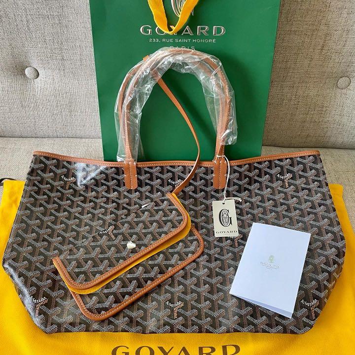 GOYARD ST LOUIS GM BLACK TAN SHOULDER BAG, Luxury, Bags & Wallets on  Carousell