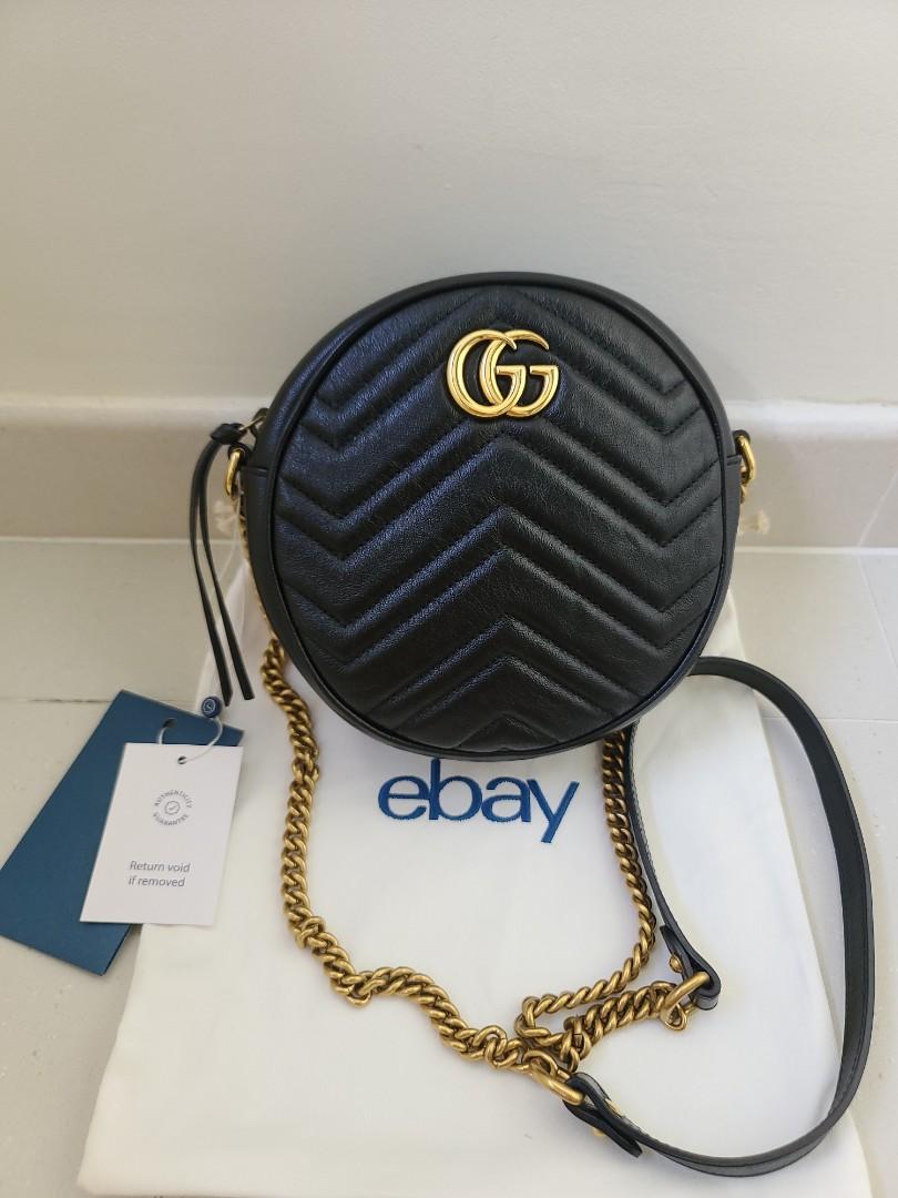 Gg marmont mini clearance round chevron crossbody bag