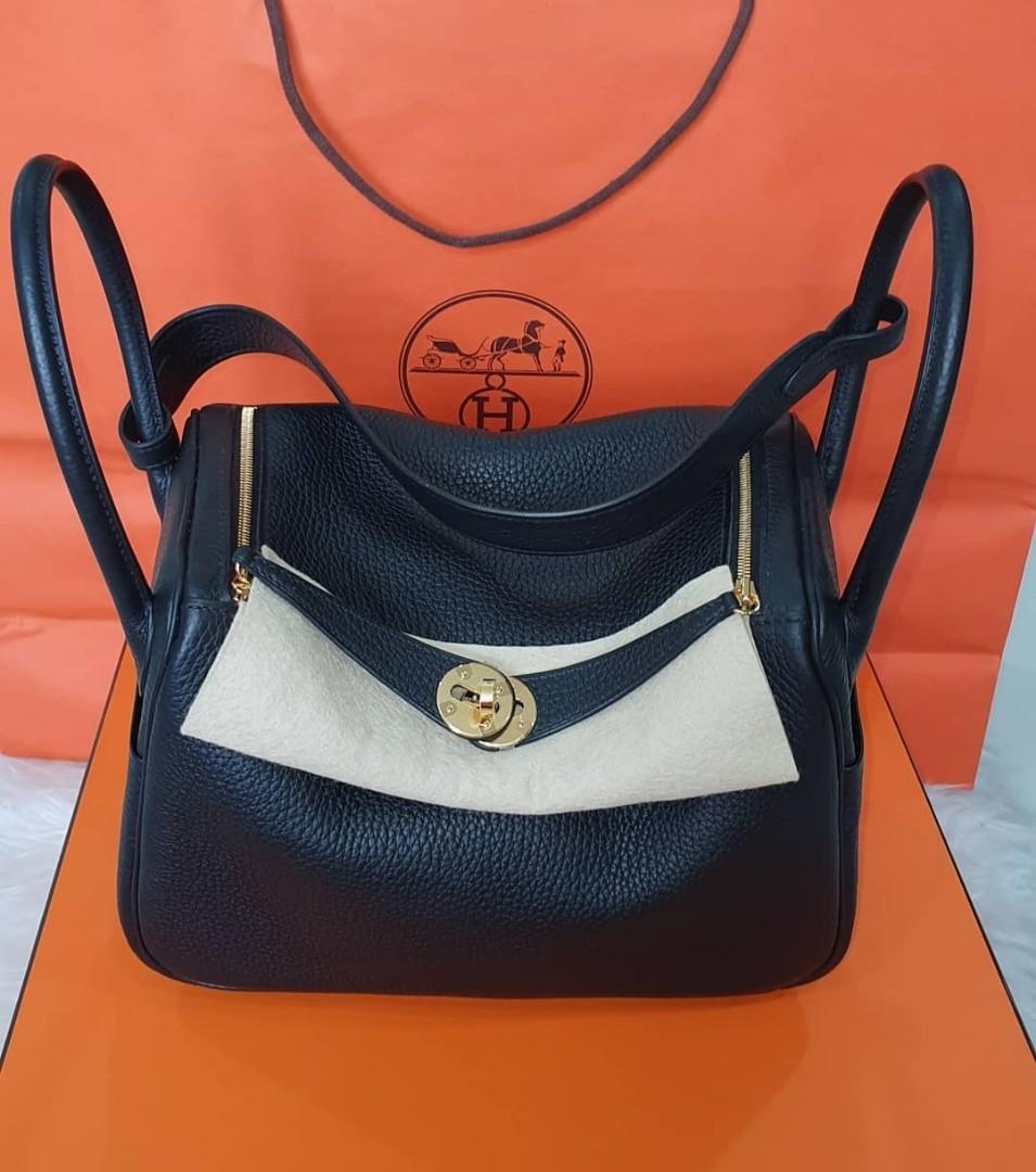 Hermes Lindy 26 Clemence Blue Nuit GHW Stamp D