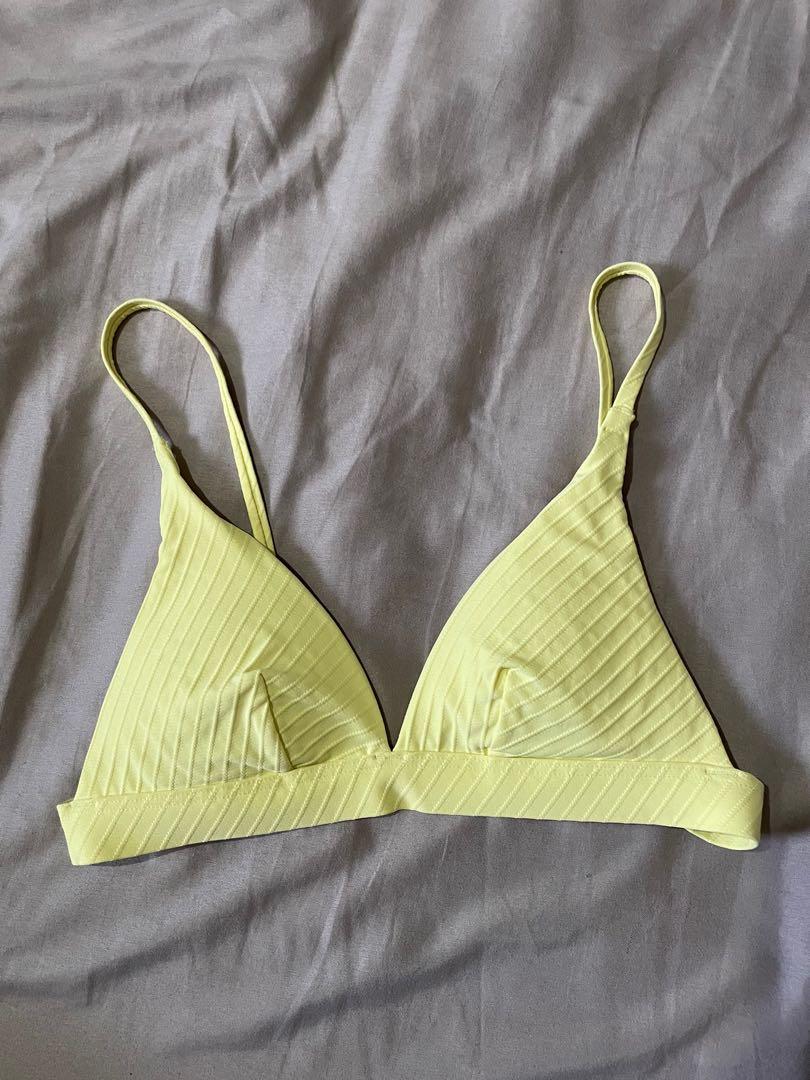 H&M Yellow Bikini Top, Women's Fashion, Swimwear, Bikinis & Swimsuits
