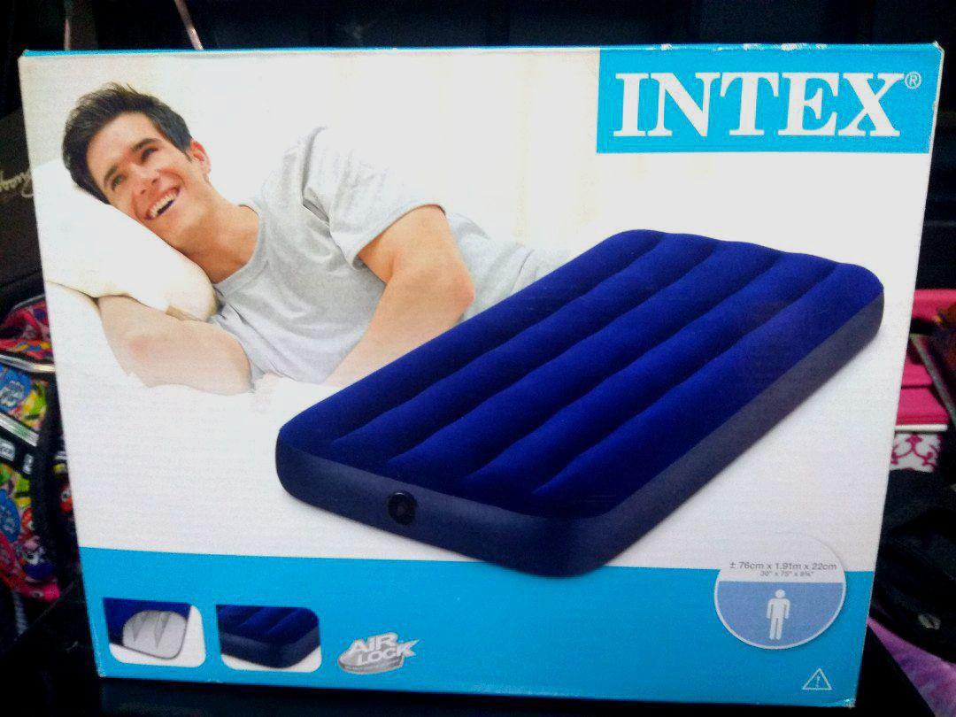 INTEX Inflatable Bed (One Man Sized), Furniture & Home Living