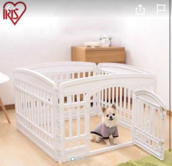 IRIS USA 24 4 Panel Exercise Pet Playpen with Door for dog pet