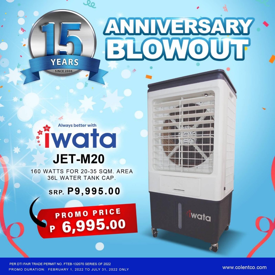 IWATA AIRCOOLER JETM20 PROMO, TV & Home Appliances, Air Conditioning