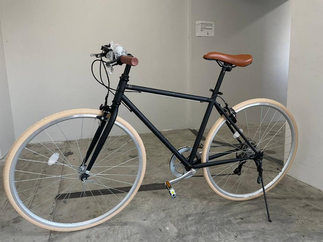 Japan Retro 700c Hybrid Road Bike Matt black Bicycle