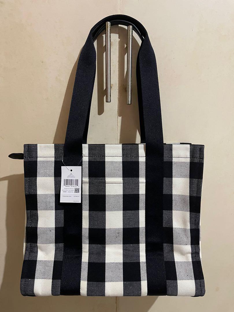 Kate Spade gingham canvas tote, Women's Fashion, Bags & Wallets, Tote Bags  on Carousell