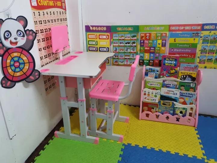 Kids Table SET 2in1 Table and CHAIR (Category: Tables & Sets) located in Manila. Submitted by affordshopz (Listing ID 1173633072, Image 2). Description: Kids Study Table and Chair with Organizer SALE ✔️color-blue & pink ✔️60x46cm ✔️adjustable height table & chair • Perfect for your child, they will love it • This Kids Table and Chair set ideal for kids aged 3 to 10 years. The Study Table Set Has a Sleek, Trendy and Functional Design, Which Makes 