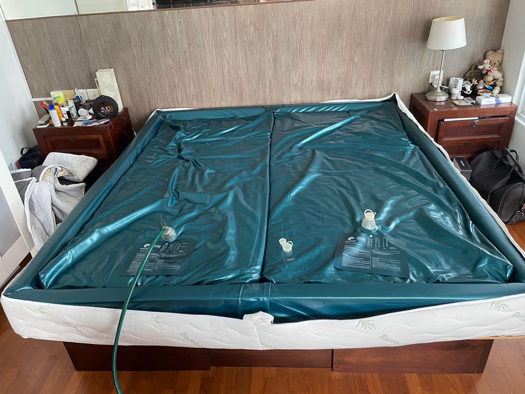 King Size Water Bed and Frame, Furniture & Home Living, Furniture, Bed ...