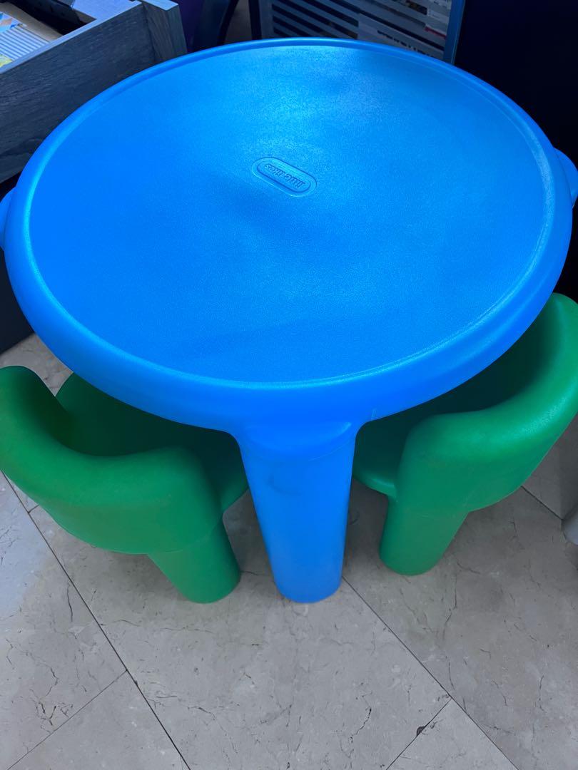 Little Tikes Blue Round table and 2 chairs Babies Kids Baby