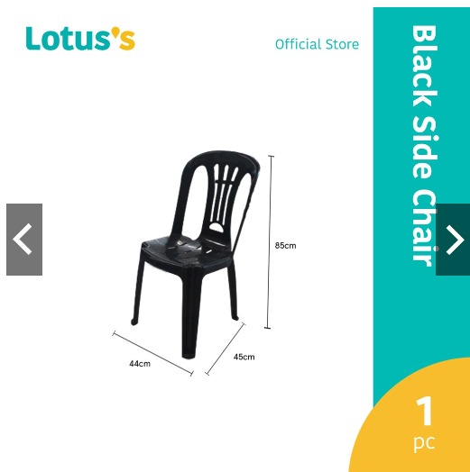 Lotus black plastic chair Furniture Home Living Furniture