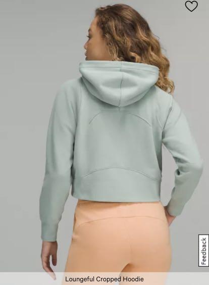 Lululemon Loungeful Cropped Hoodie In Creamy Mint