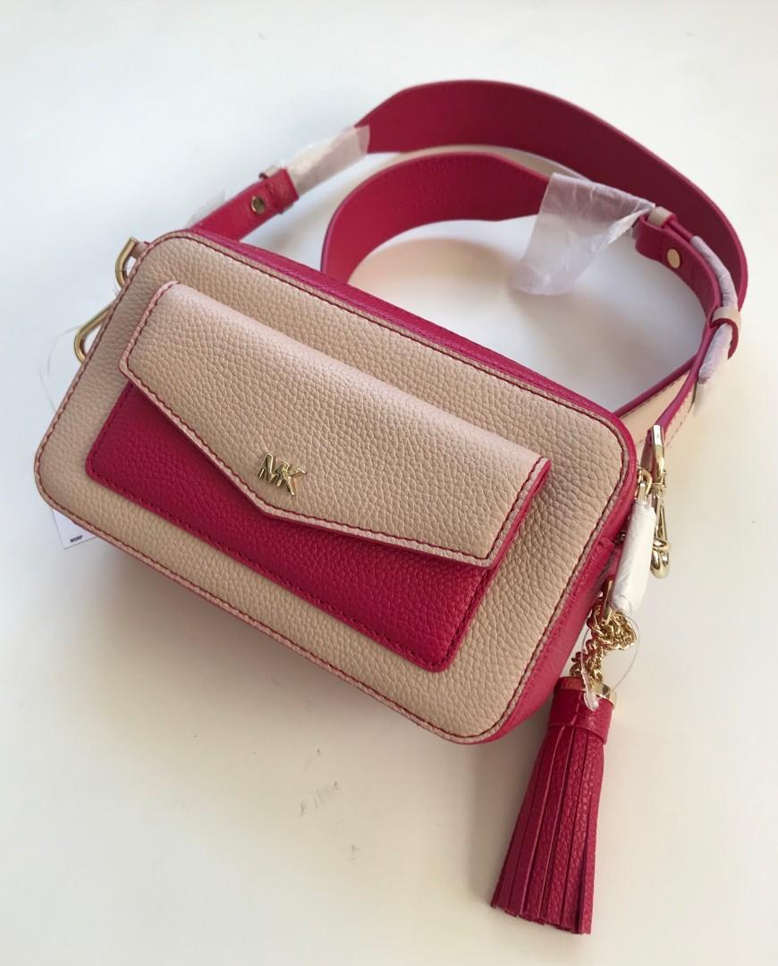 Michael Kors Ava Crossbody Small 2way Bag Coin Case Set Soft Pink