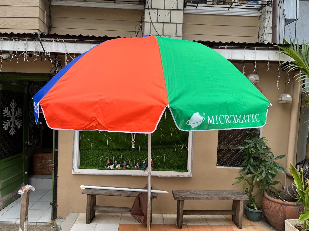 Micromatic Round Garden Patio Umbrella , Hobbies & Toys, Travel