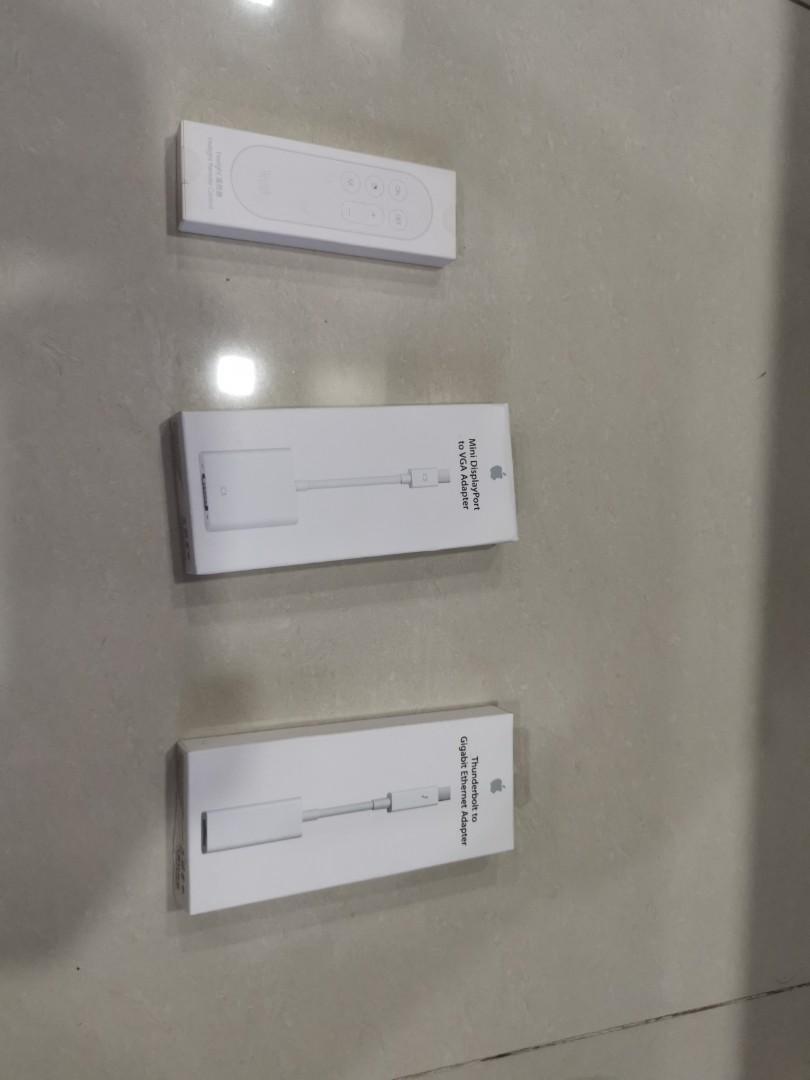 Misc adapters (Category: Computer Parts) located in Singapore. Submitted by dailou15 (Listing ID 1173665201, Image 1). Description: yee light remote is brand new 10 Mini Displayport to vga 15 Thunderbolt to gigabit ether et adapter 15.