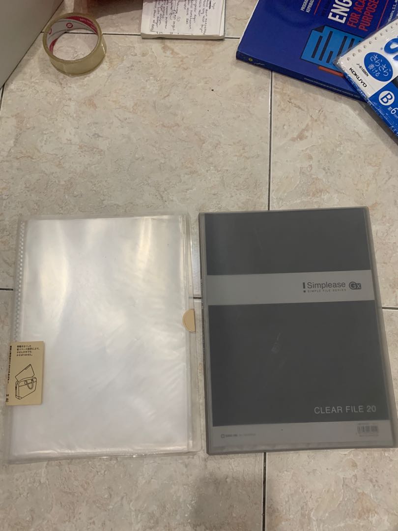 MUJI KOKUYO Folder clear file map a4, Buku & Alat Tulis, Alat Tulis di ...