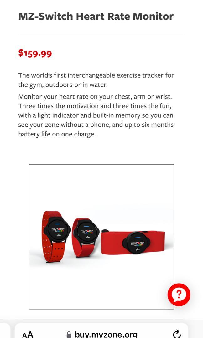 MyZoneSwitch Heart Rate Monitor, Mobile Phones & Gadgets, Wearables