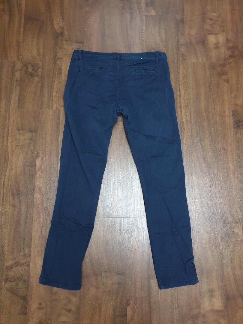 Navy Blue pants (Primark), Men's Fashion, Bottoms, Trousers on Carousell