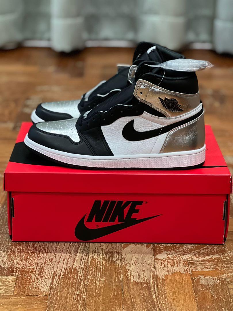UNDER RETAIL STEAL Nike Air Jordan 1 Retro High OG Silver Toe