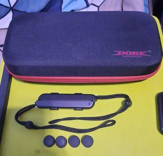 Nintendo Switch Dobe Case, 2 Original Joycon Straps and 4 Thumb Grips