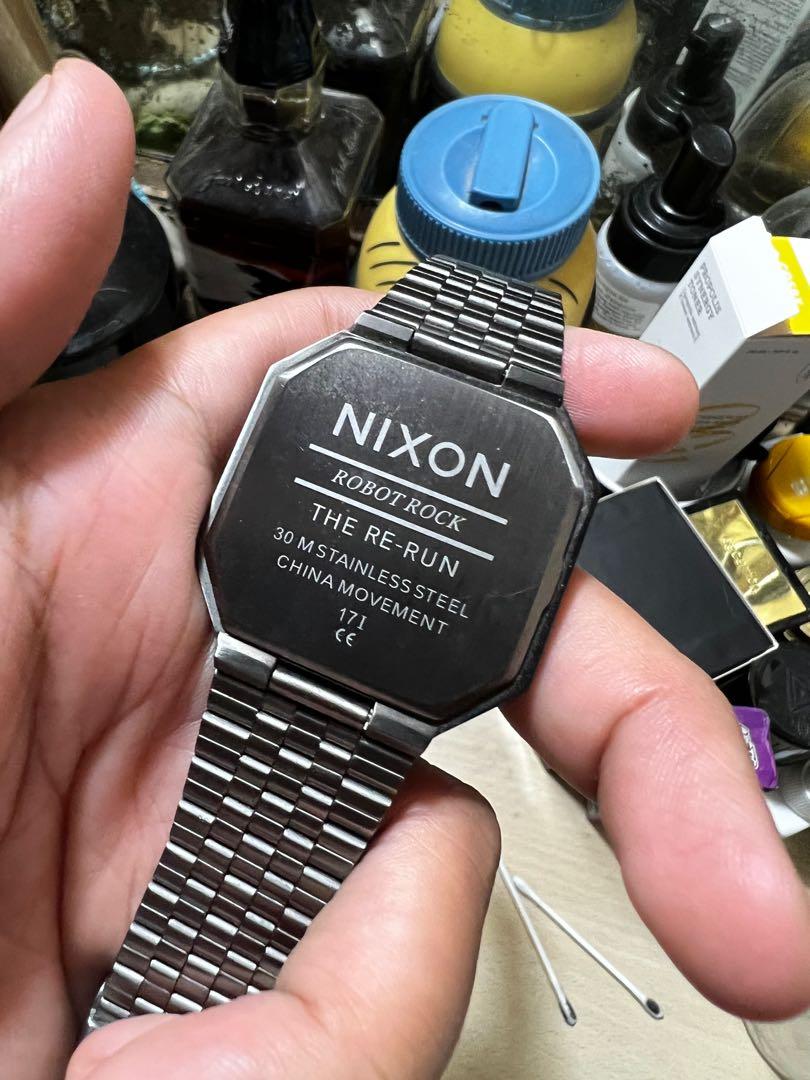 Nixon re-run all black, Men's Fashion, Watches & Accessories, Watches on