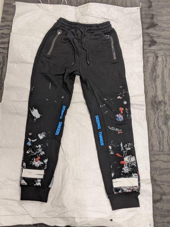 Off White Sweatpants Men s Fashion Activewear on Carousell