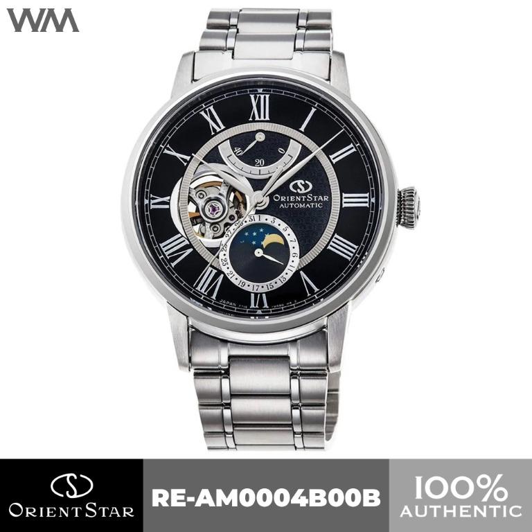 Orient Star Open Heart Moon Phase Automatic Watch RE-AM0004B00B (Category: Luxury Watches) located in San Juan City. Submitted by wilderness.voice (Listing ID 1147562616, Image 1). Description: Delivering unbeatable craftsmanship and innovative functionality, this ORIENT 41mm mechanical watch displays an alluring stainless steel and band, showcasing an impeccably crafted blue dial complemented by multiple notable features. The watch is designed w
