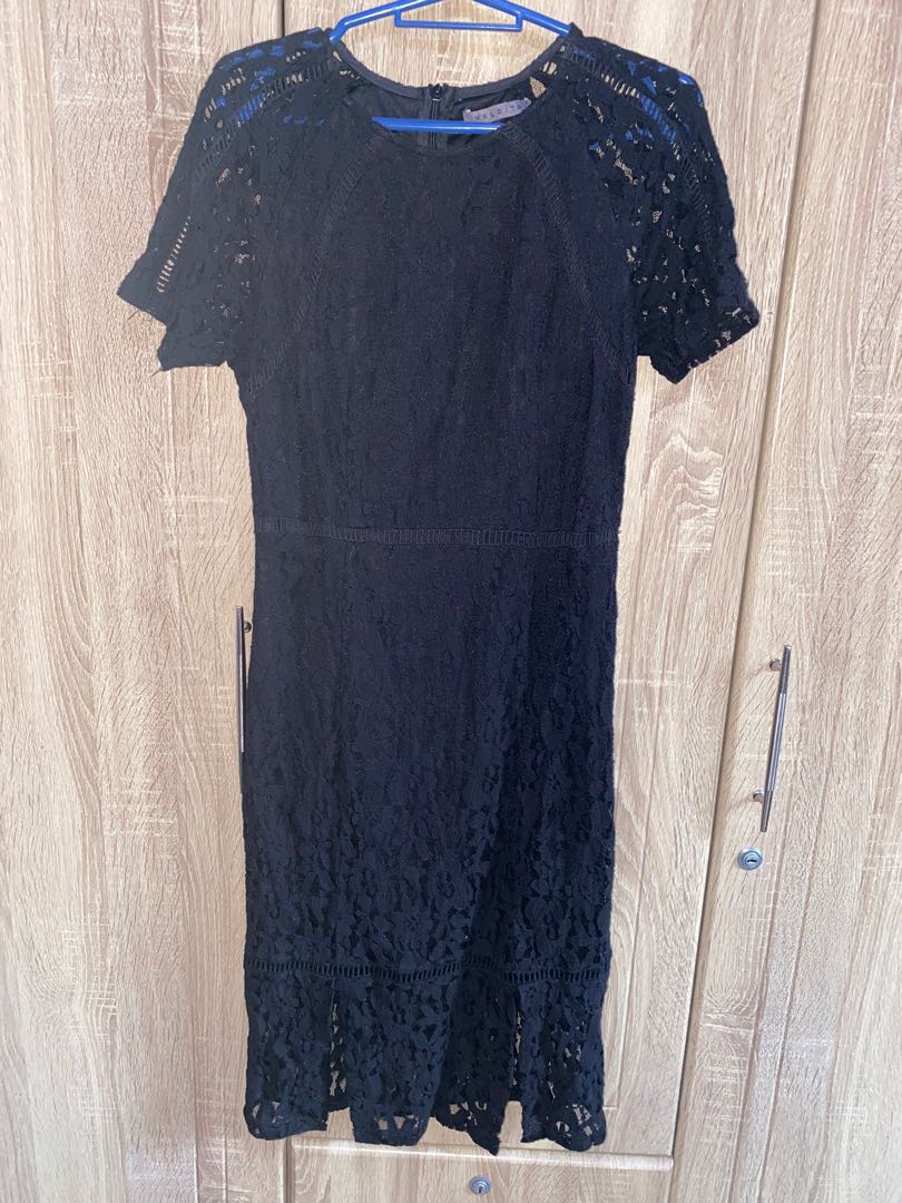 Original / Authentic Maldita Black Embroidered Dress, Women's Fashion ...