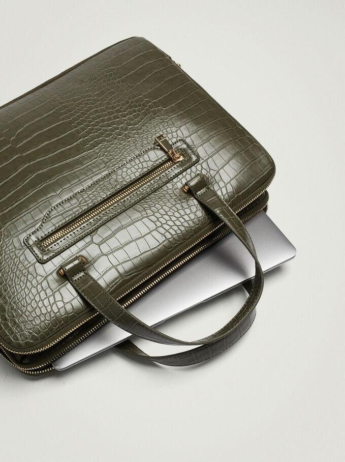 Parfois Embossed Laptop Briefcase, Women's Fashion, Bags & Wallets