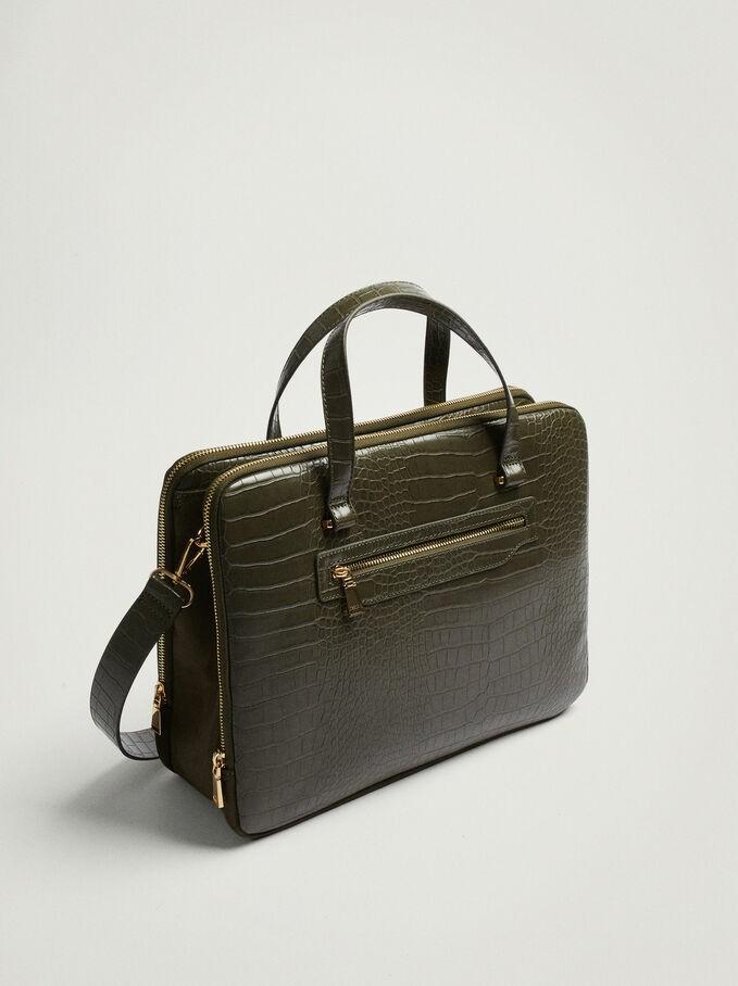 Parfois Embossed Laptop Briefcase, Women's Fashion, Bags & Wallets