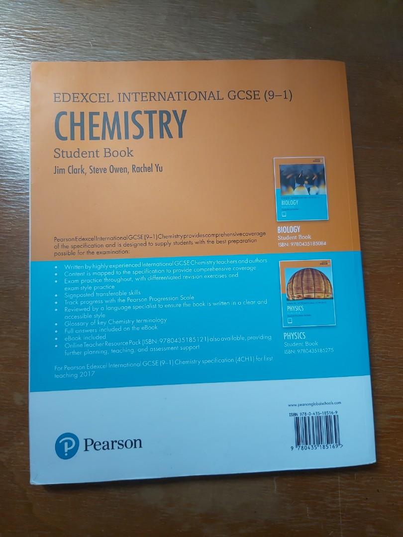 Pearson edexcel igcse chemistry textbook hobbies toys books