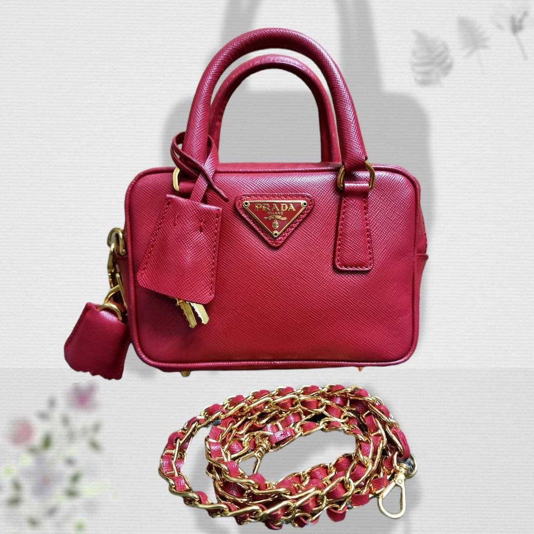 Prada Saffiano Lux Crossbody Bag, Luxury, Bags & Wallets on Carousell