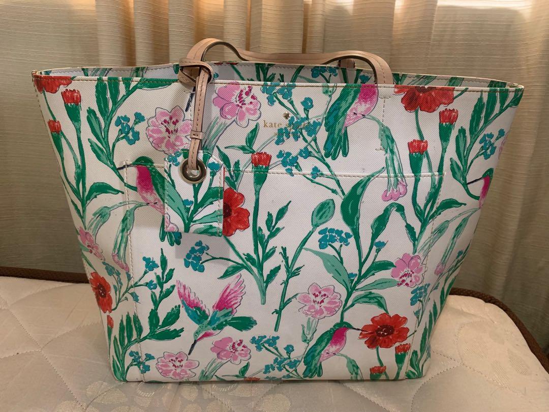 PRELOVED Kate Spade Harding Street Jardin Riley Hummingbird Floral