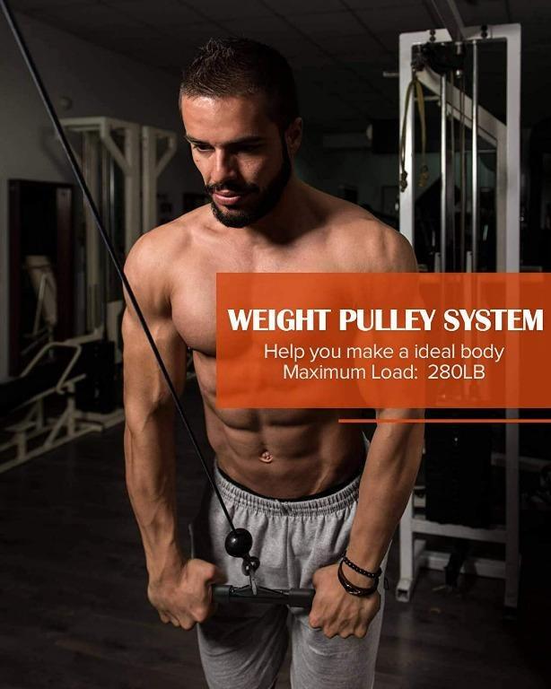 Upgraded Fitness Pulley Cable System Kit DIY Pulley Cable Machine