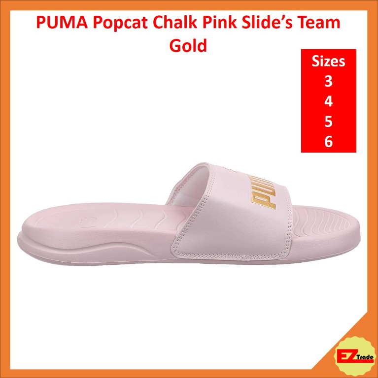 PUMA Popcat 20 Slides Chalk Pink Puma Team Gold 37227925