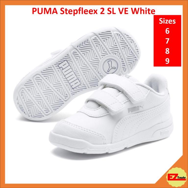 PUMA StepFleex 2 SL Velcro Infant Shoes White 19252301 Babies Kids Babies Kids Fashion on Carousell