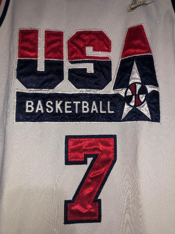 1992 Larry Bird Team USA Dream Team Pro Cut Authentic Champion Jersey Size  46 +3 Length