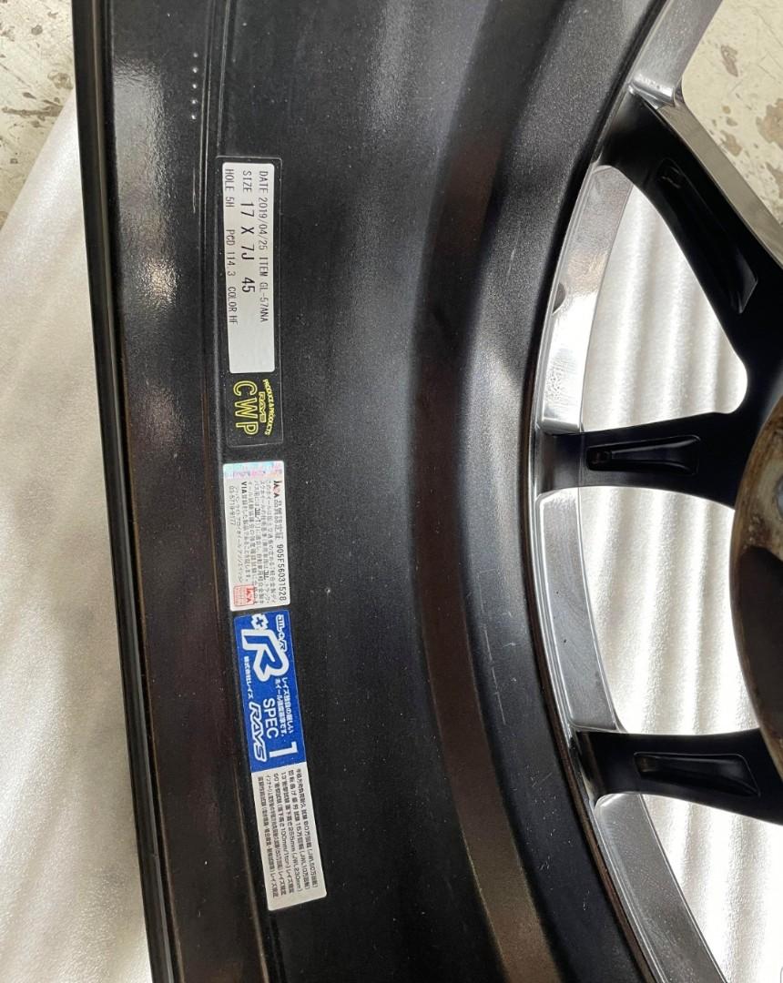 Rays Gram Light AZURE 57ANA 17X7 rims, Car Accessories, Tyres & Rims on ...